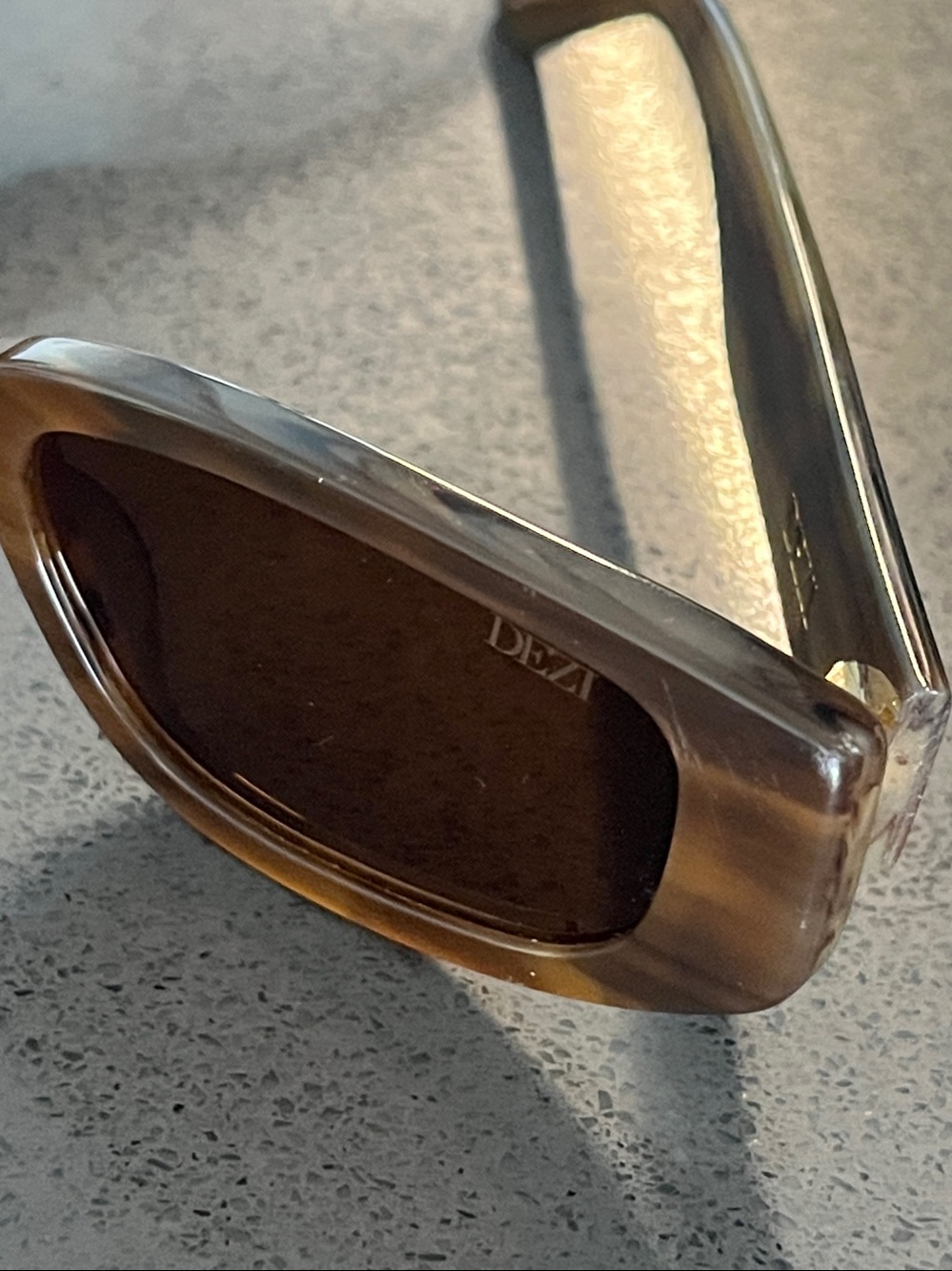 DEZI Cuffed Sunglasses Half & Half Tortoise Congnac -Gold - Picture 8 of 16